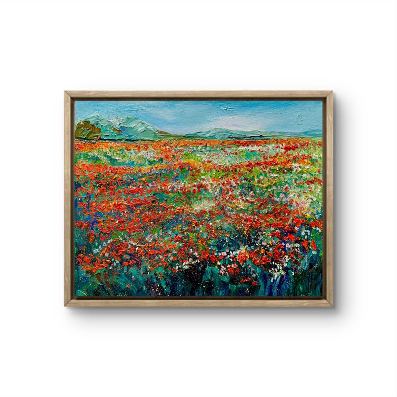 Poppy Field 1 Oil On Canvas 16X20